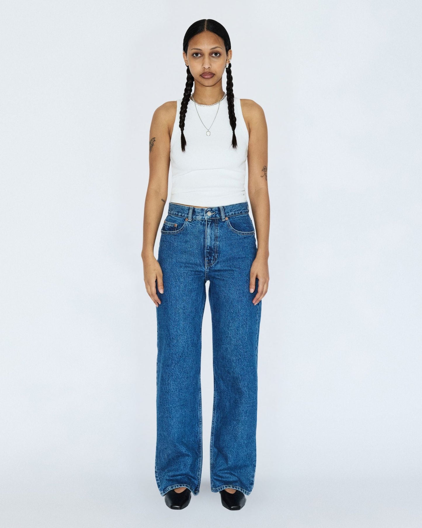 Echo High Straight Jeans - Bay Mid Retro