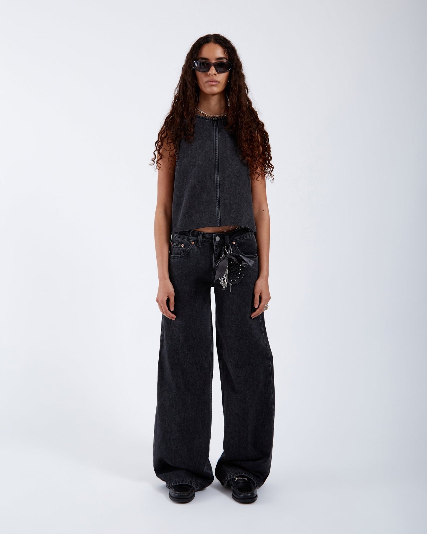 Rhue Low Wide Jeans TALL - Retro Black