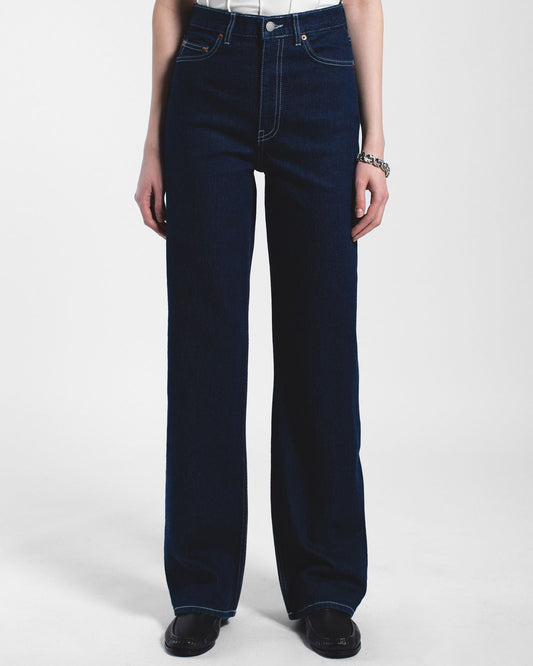 Echo High Straight Jeans - Bay Rinse Contrast
