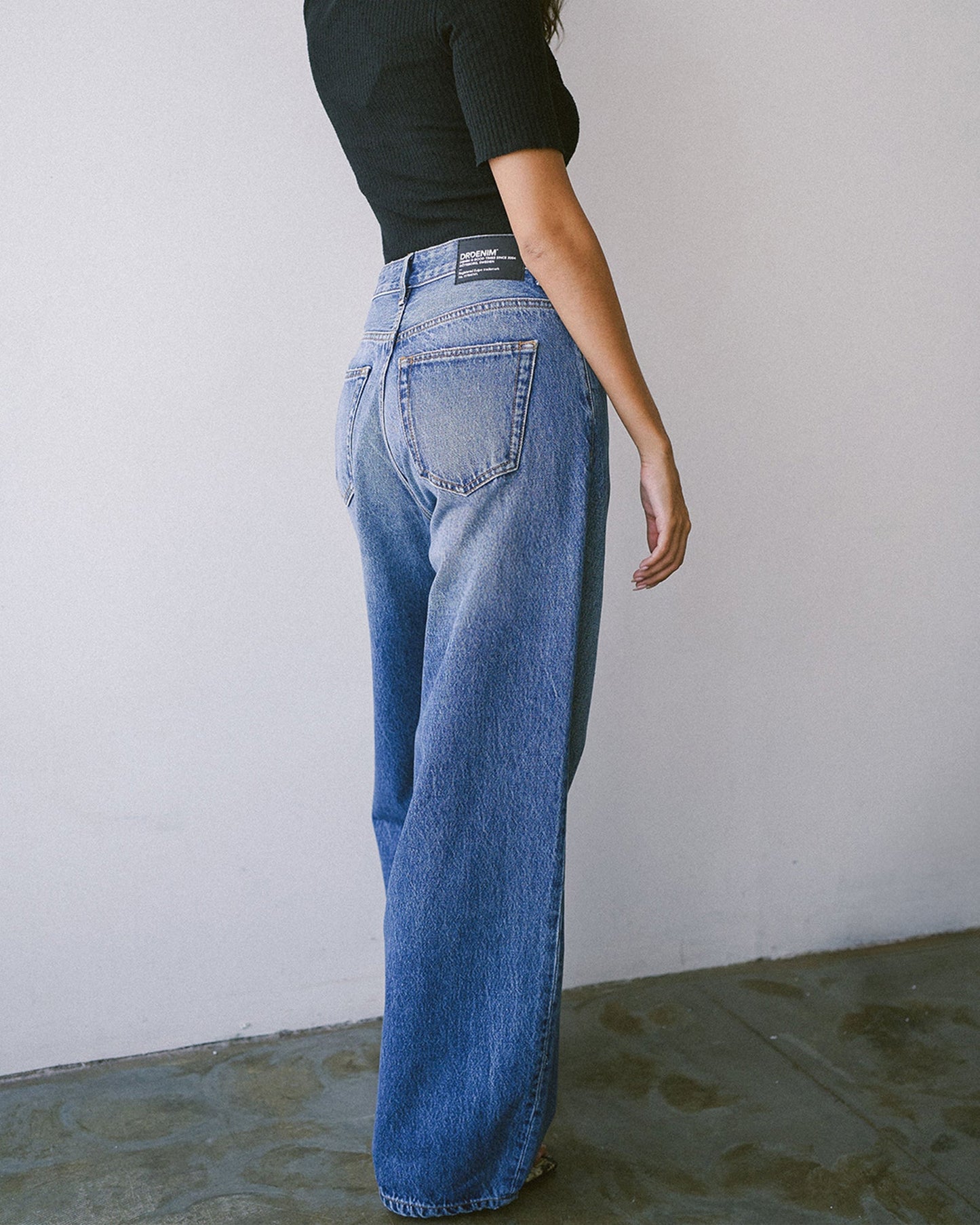 Donna High Relaxed Jeans - Stream Mid Used