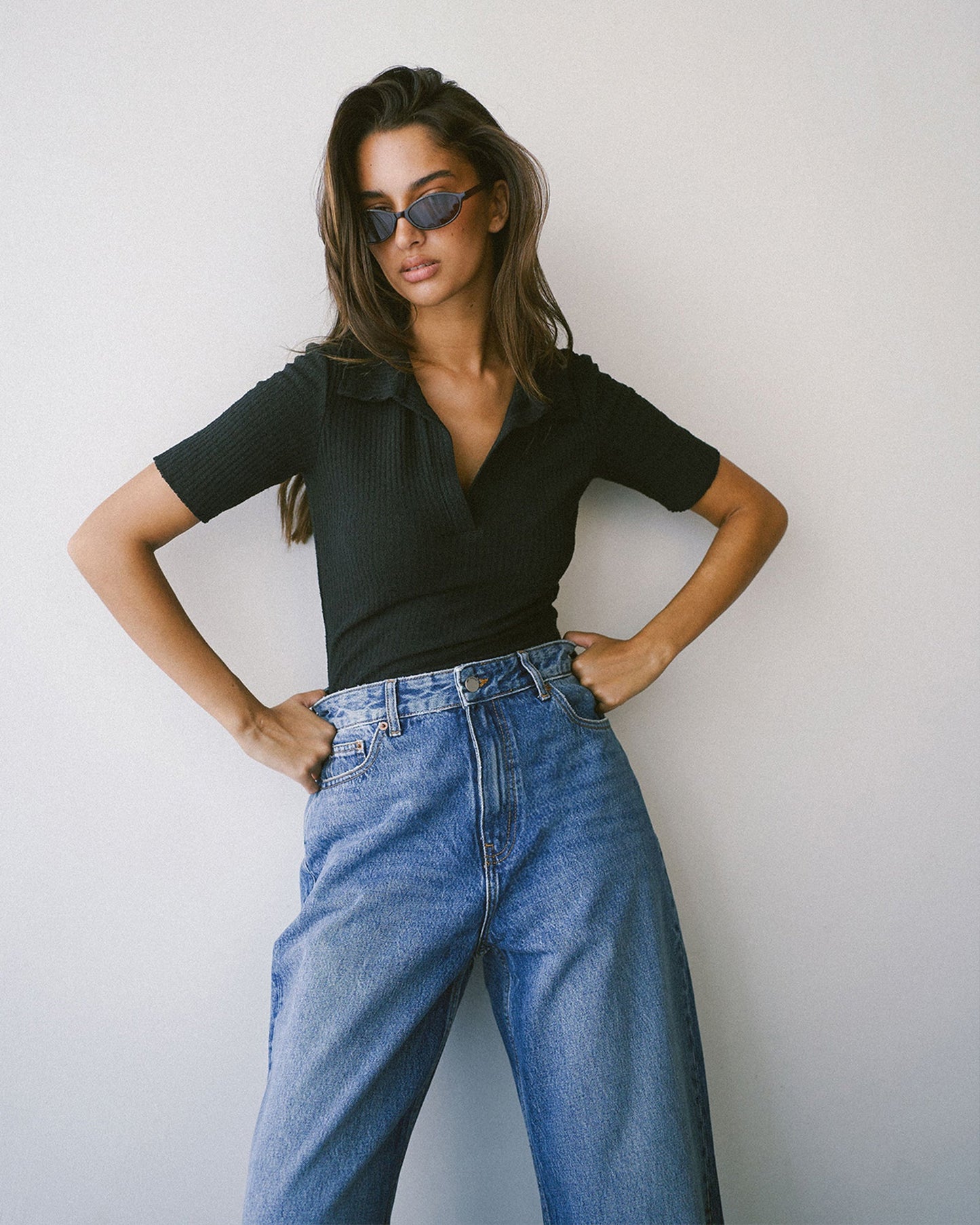 Donna High Relaxed Jeans - Stream Mid Used