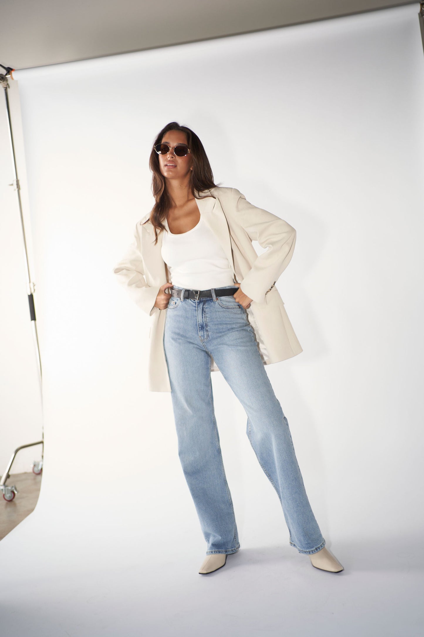Echo High Straight Jeans TALL - Bay Blue Jay