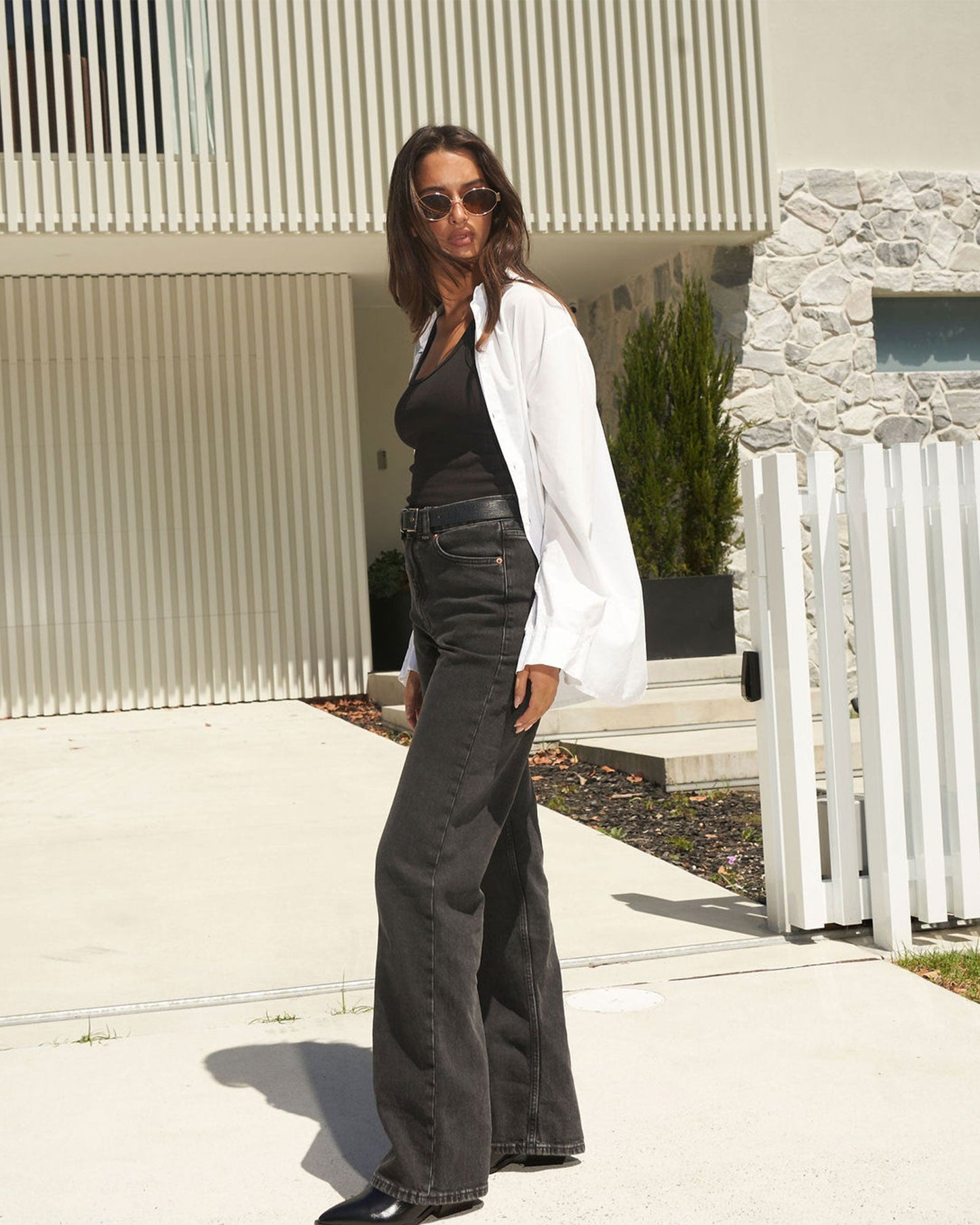 Echo High Straight Jeans TALL - Tar Retro Black