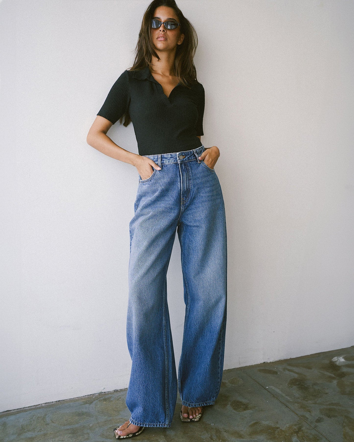 Donna High Relaxed Jeans - Stream Mid Used