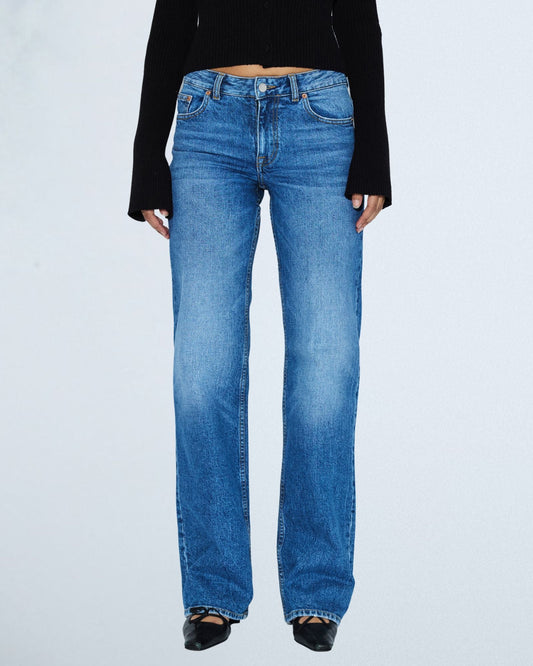 Addy Mid Straight Jeans - Bay Mid Fade