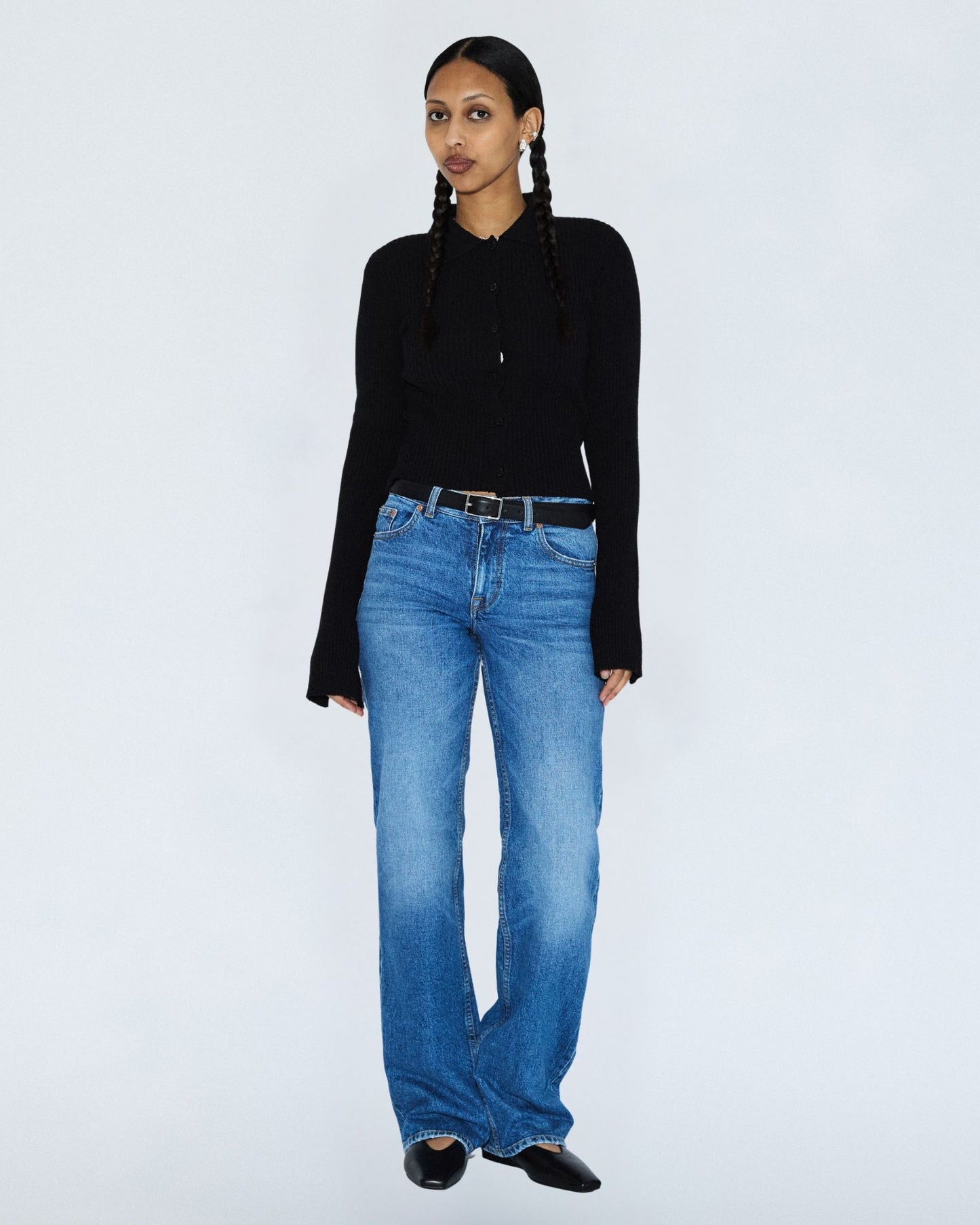 Addy Mid Straight Jeans - Bay Mid Fade