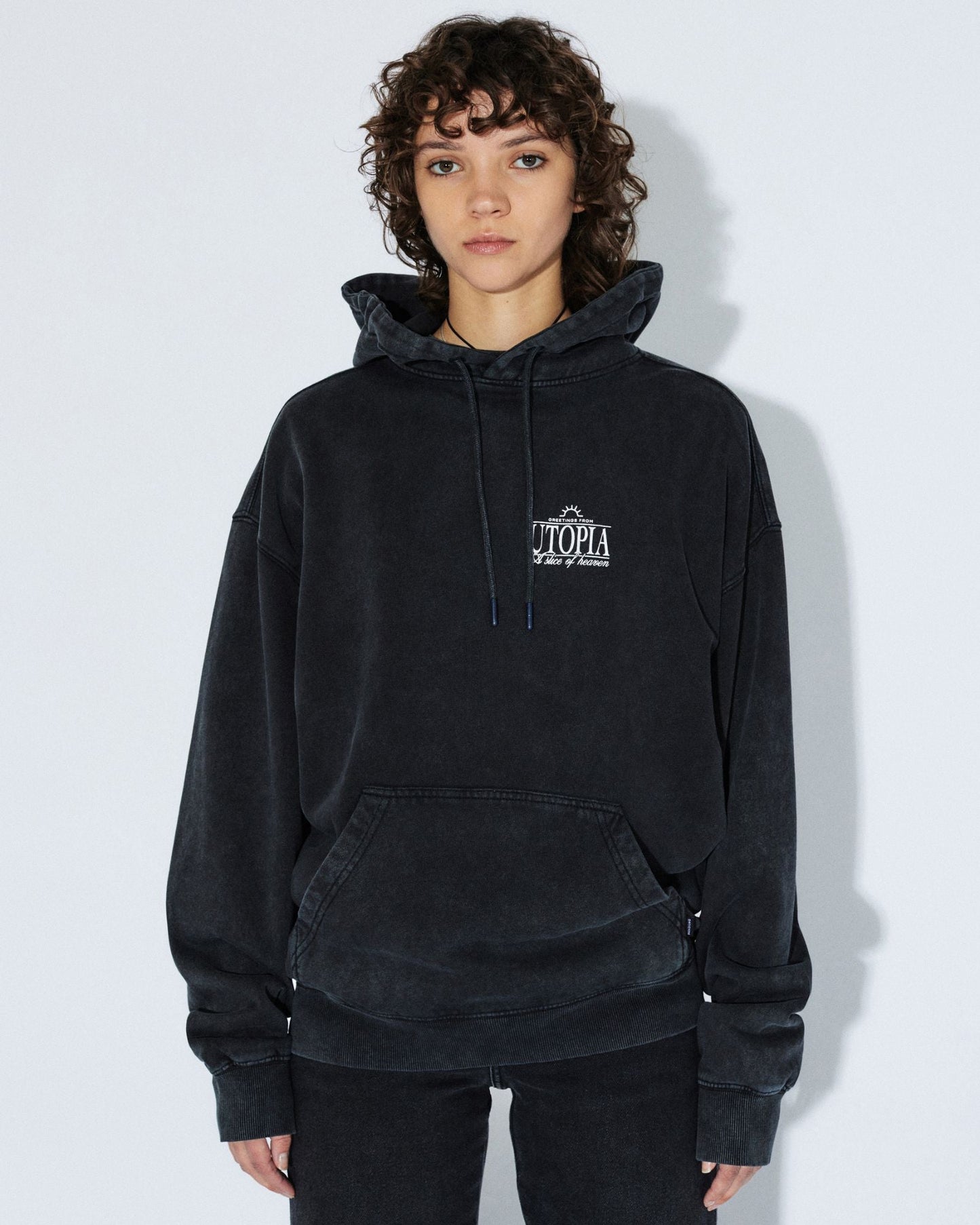 Aiden Hoodie - Washed Black Utopia
