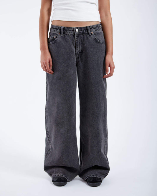 Ary Low Baggy Jeans - Mid Grey Retro