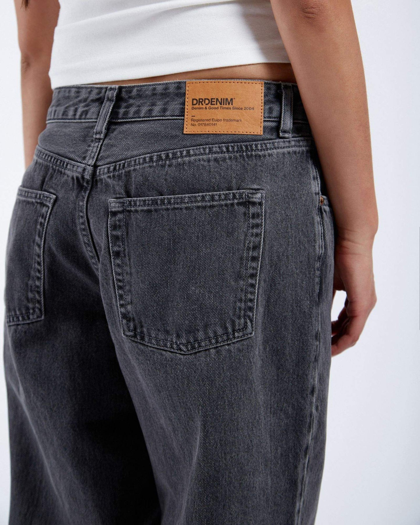 Ary Low Baggy Jeans - Mid Grey Retro