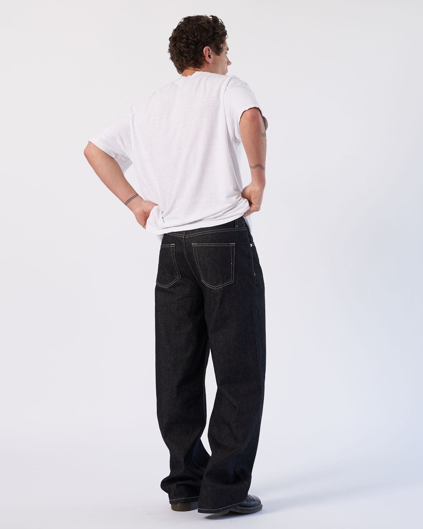 Cormac Baggy Jeans - Black Rinse Contrast