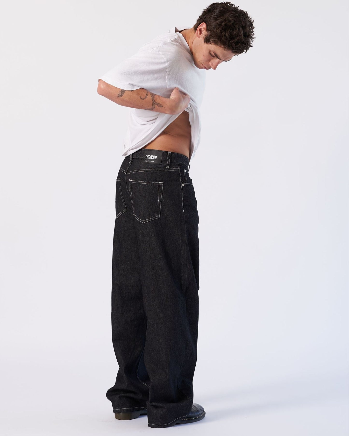 Cormac Baggy Jeans - Black Rinse Contrast