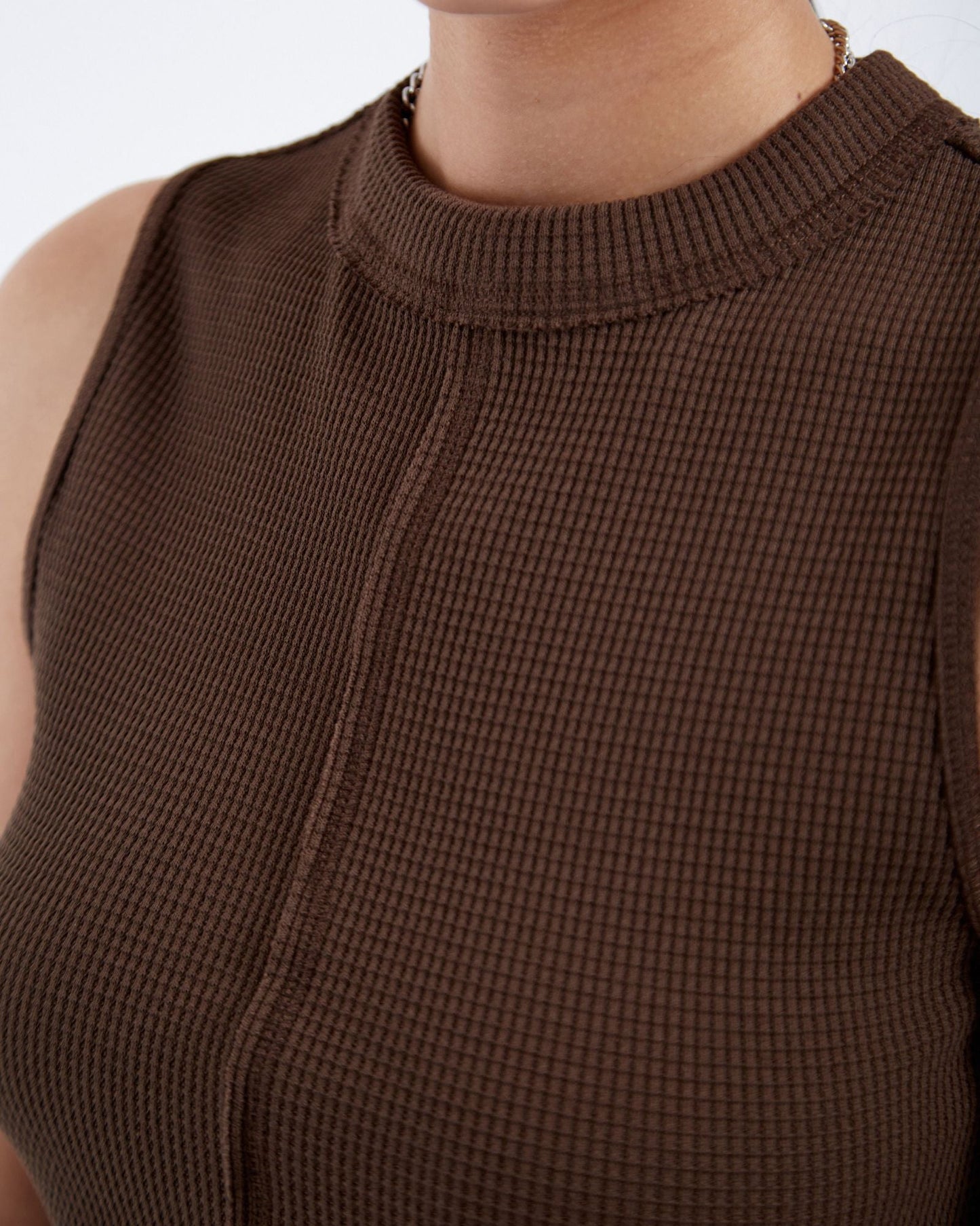 Deia Waffle Top - Chocolate