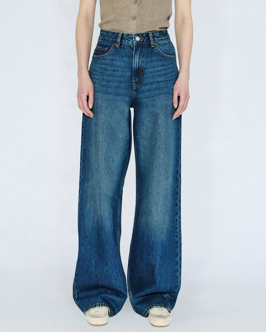 Donna High Relaxed Jeans - Stream Dark Fade Vintage
