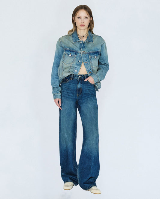 Donna High Relaxed Jeans - Stream Dark Fade Vintage