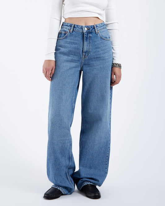 Donna High Relaxed Jeans - Stream Sky Used