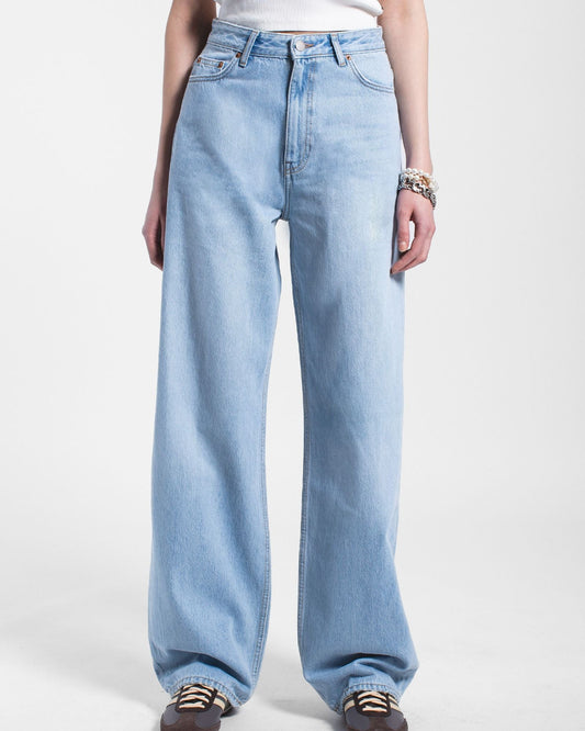 Donna High Relaxed Jeans - Stream Light Used