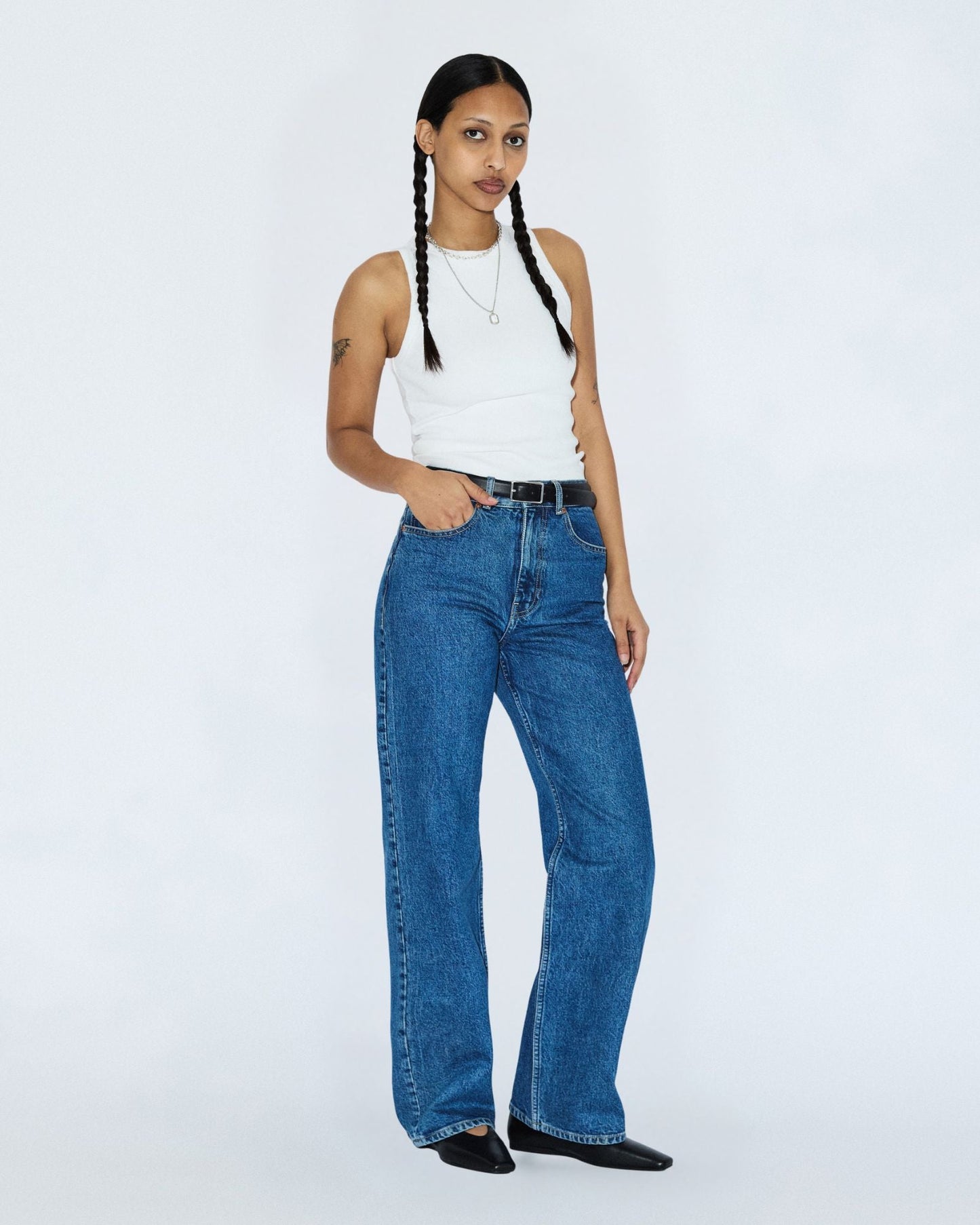 Echo High Straight Jeans - Bay Mid Retro