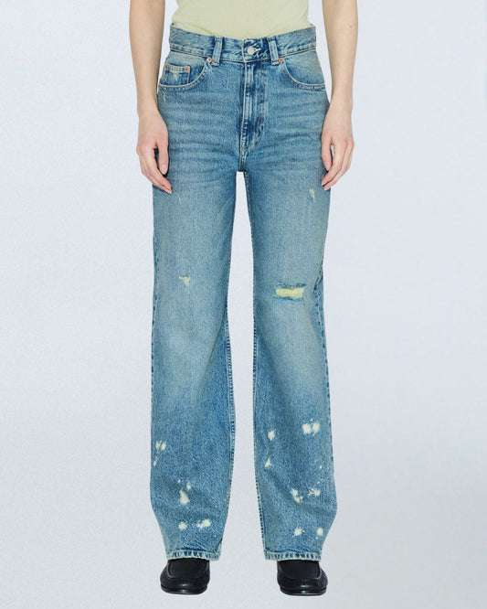 Echo High Straight Jeans - Bay Sky Dirty