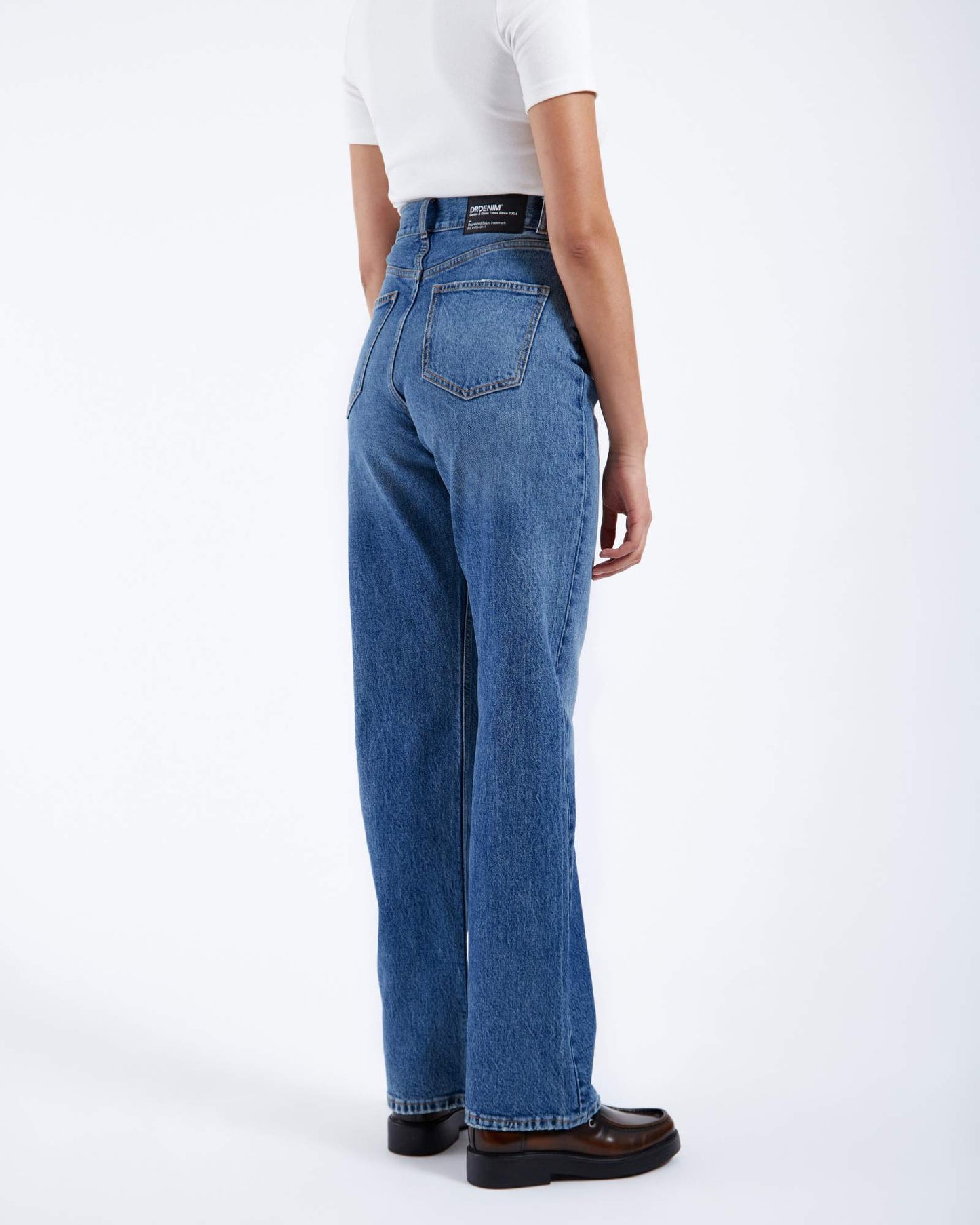 Echo High Straight Jeans - Bay Mid Used