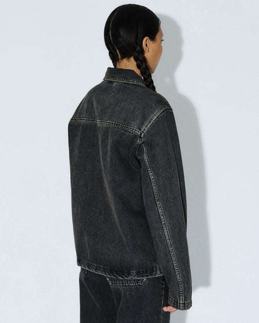 Evon Worker Jacket - Aged Black