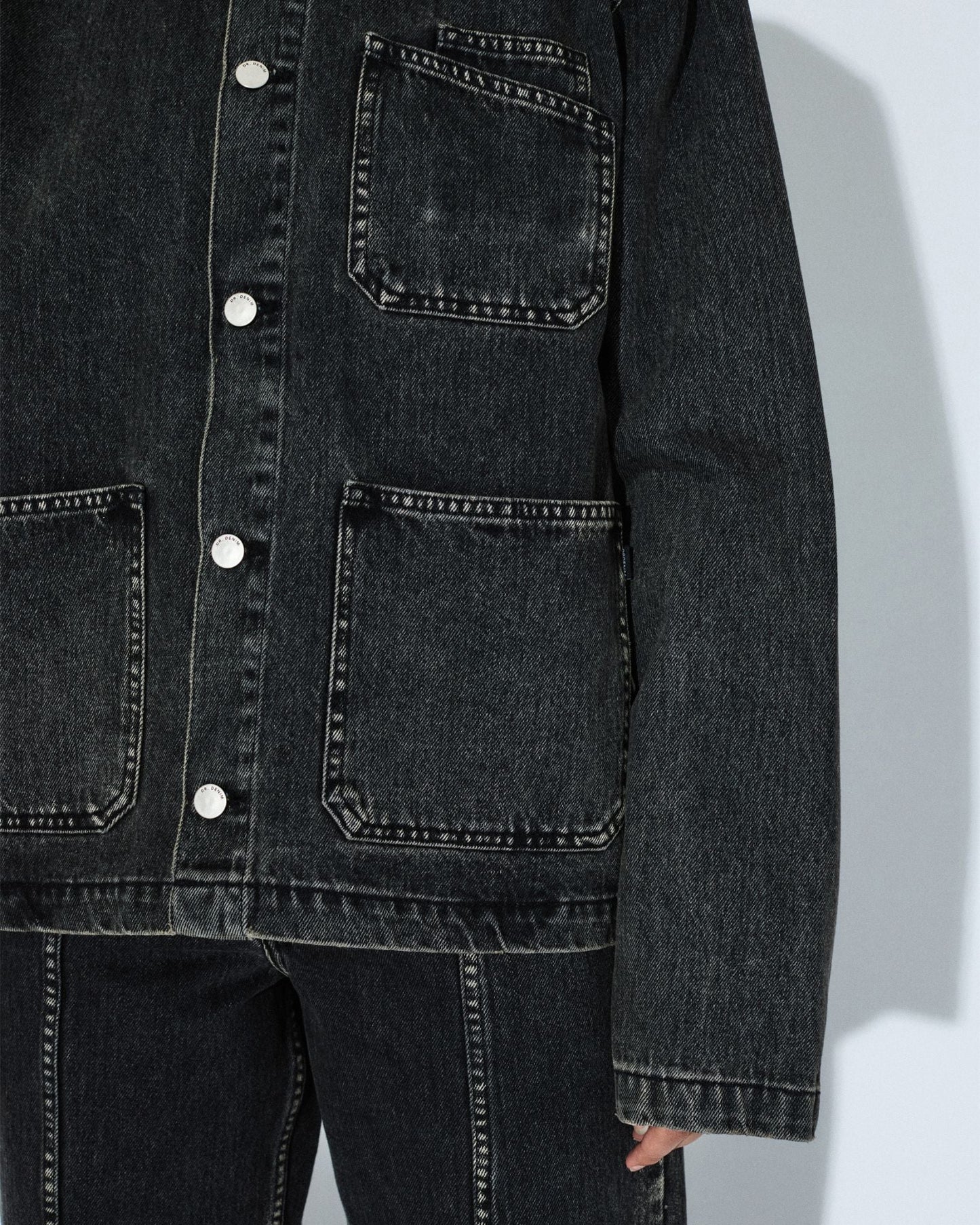 Evon Worker Jacket - Aged Black
