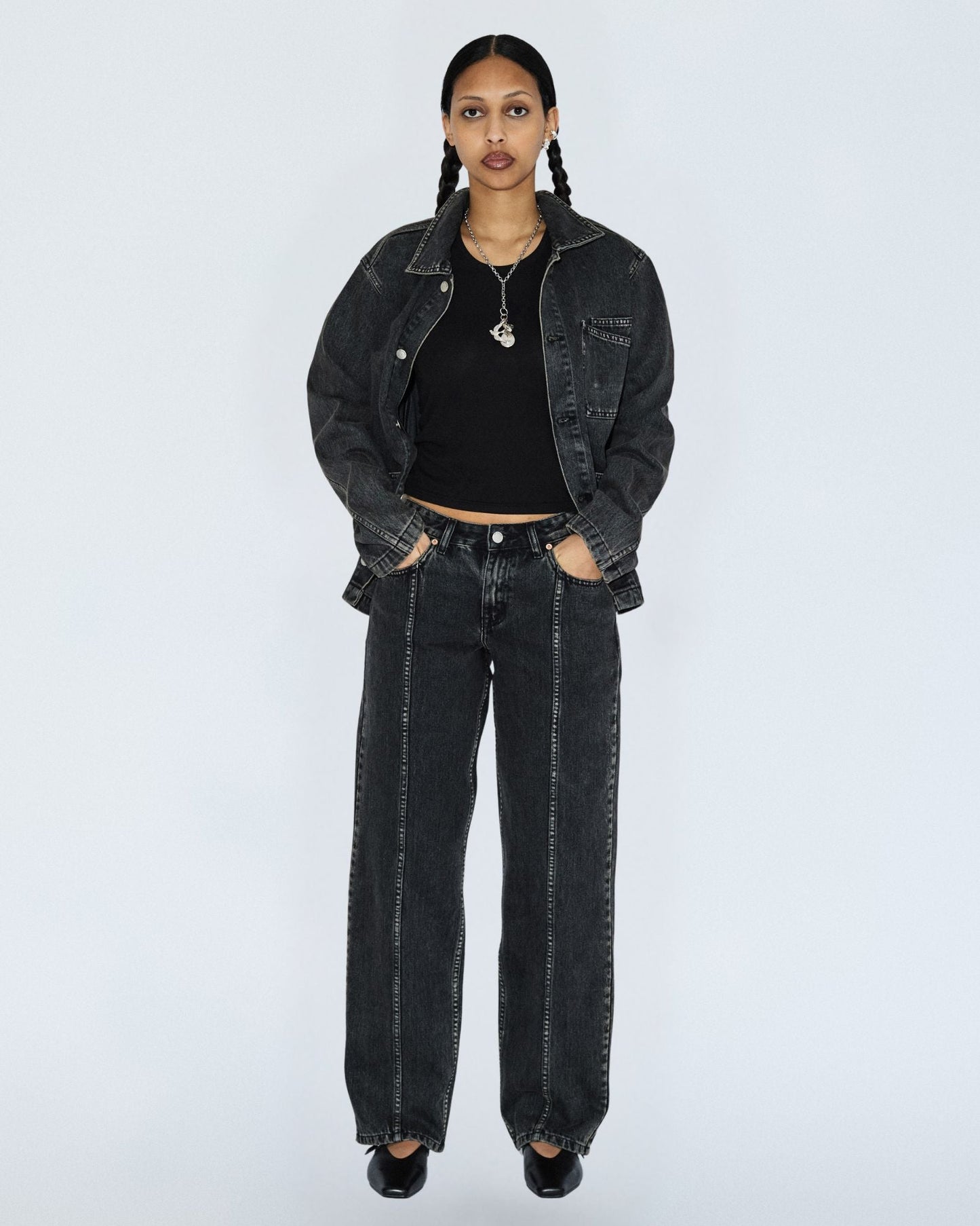 Evon Worker Jacket - Aged Black