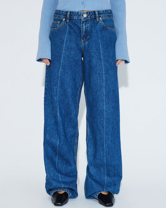 Hill Low Relaxed Jeans - Haze Mid Retro Crease