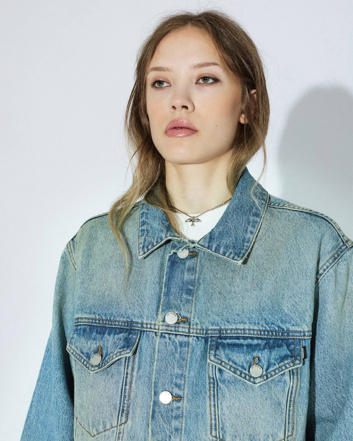 Joey Trucker Jacket - Stream Sky Aged