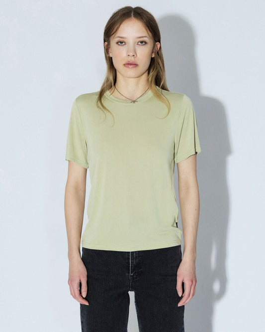 Lyra Top - Lt Green Mono