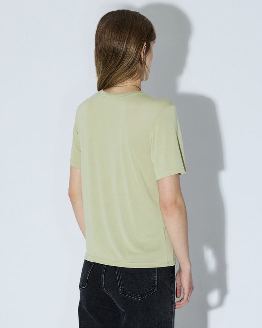 Lyra Top - Lt Green Mono