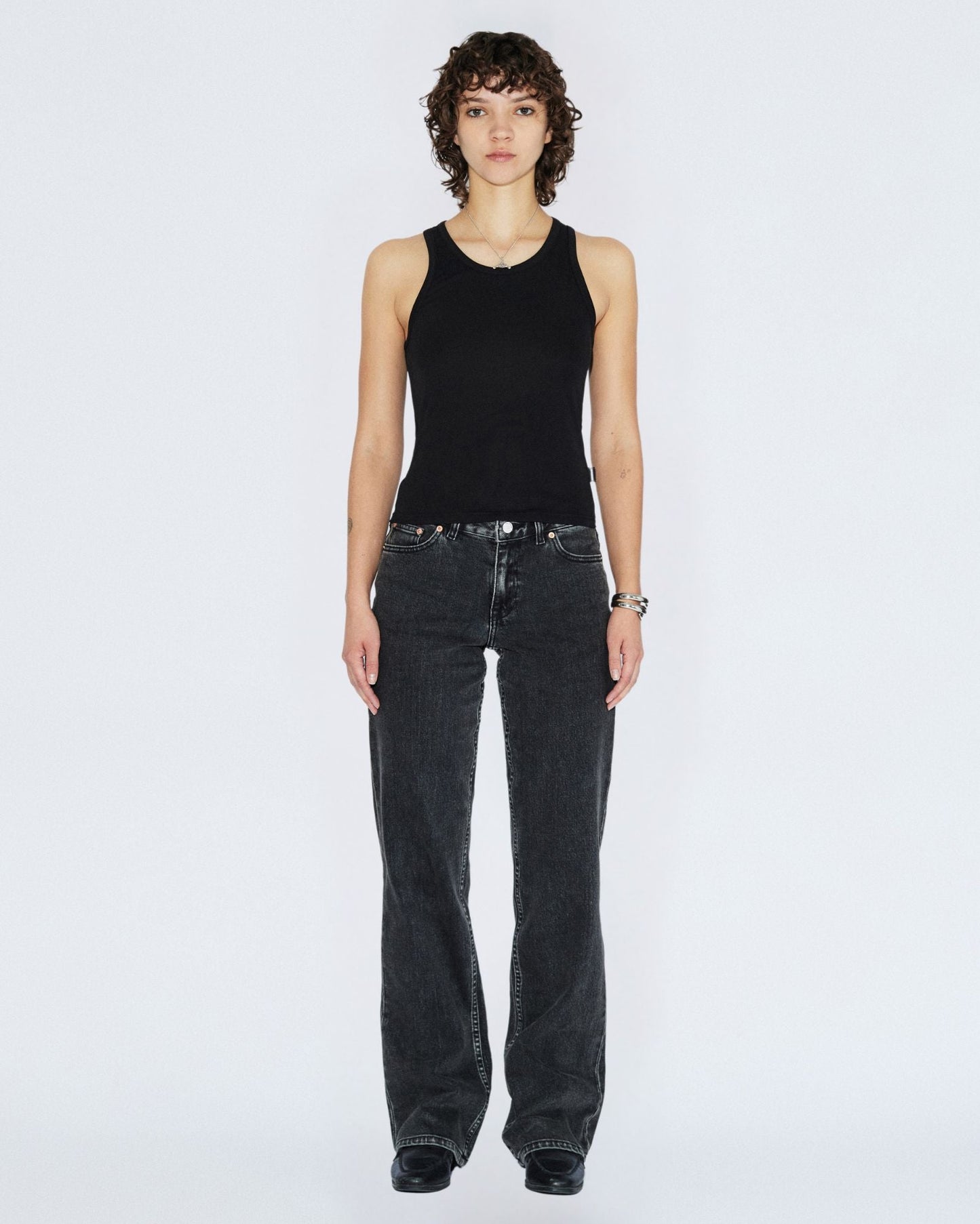 Mella Top - Black Mono