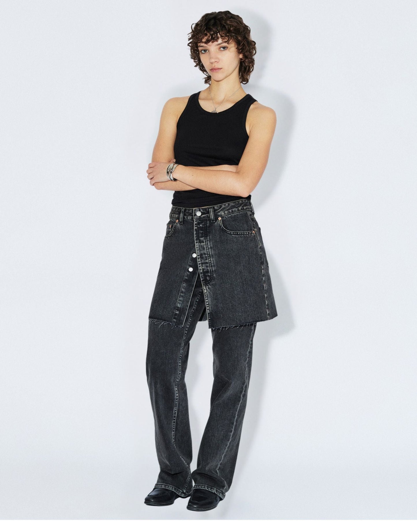 Mella Top - Black Mono