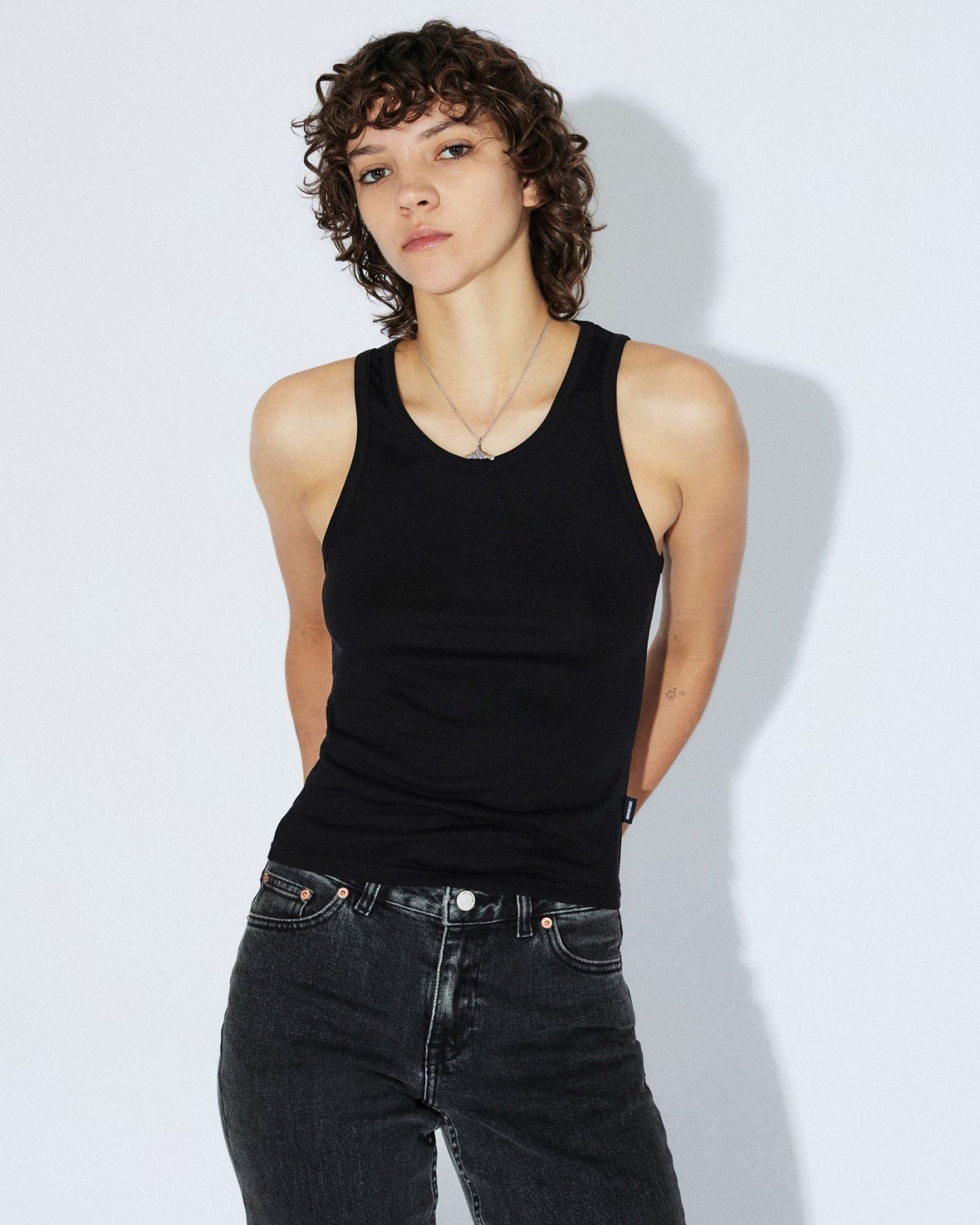 Mella Top - Black Mono
