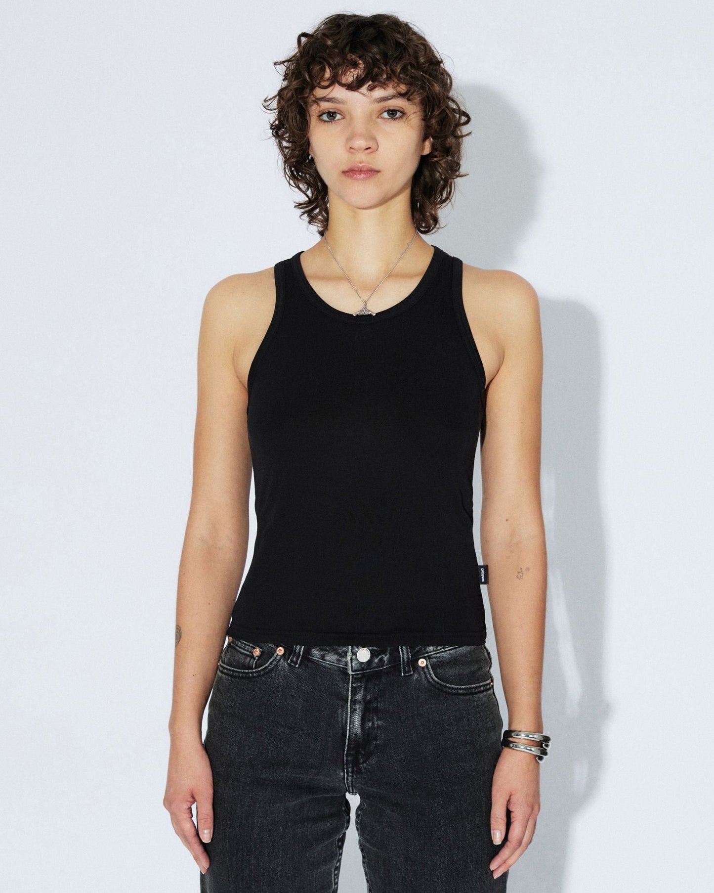 Mella Top - Black Mono