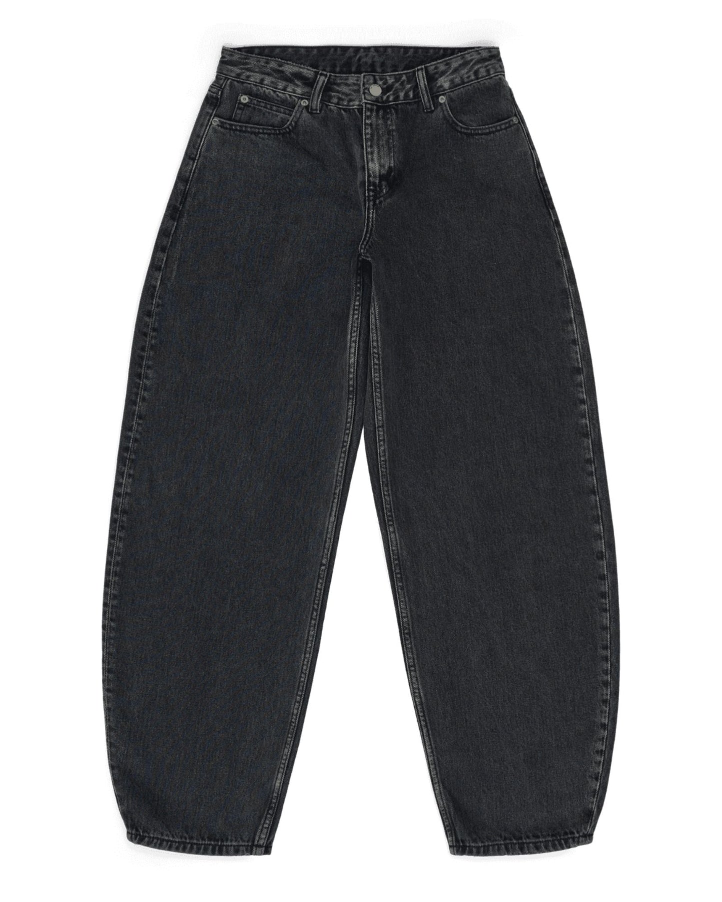 Nanci Barrel Jeans PETITE - Aged Black