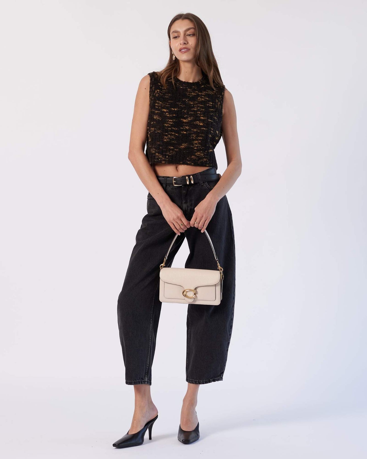 Nanci Barrel Jeans PETITE - Aged Black