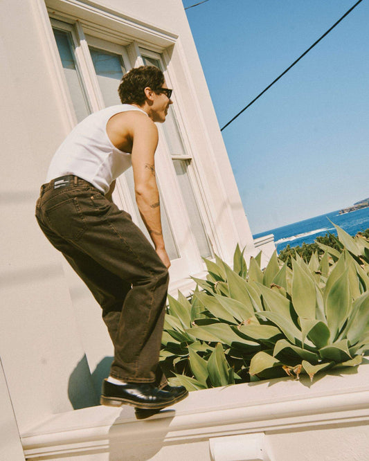 Omar Relaxed Jeans - Jet Brown