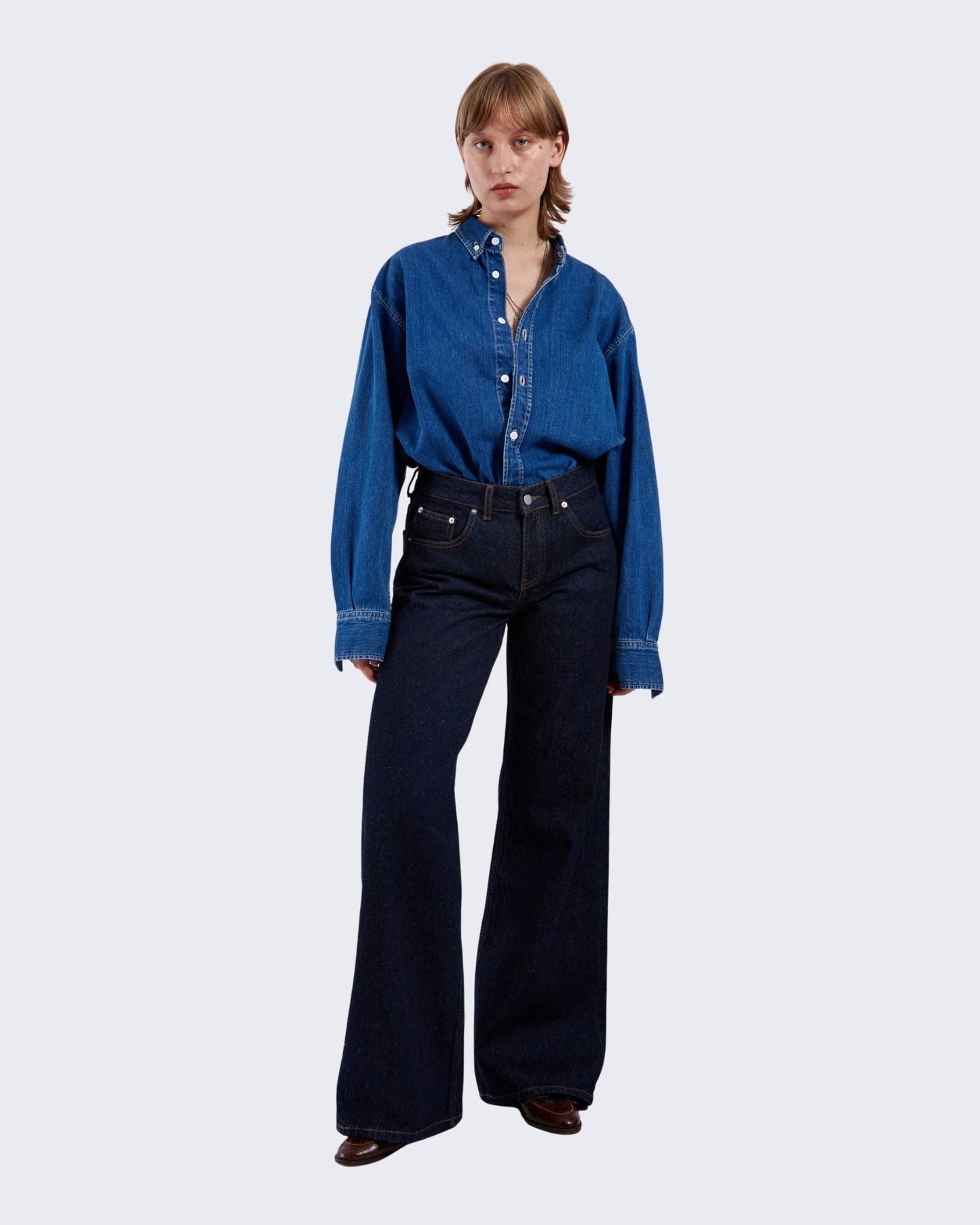 Ray Denim Shirt - Mid Retro