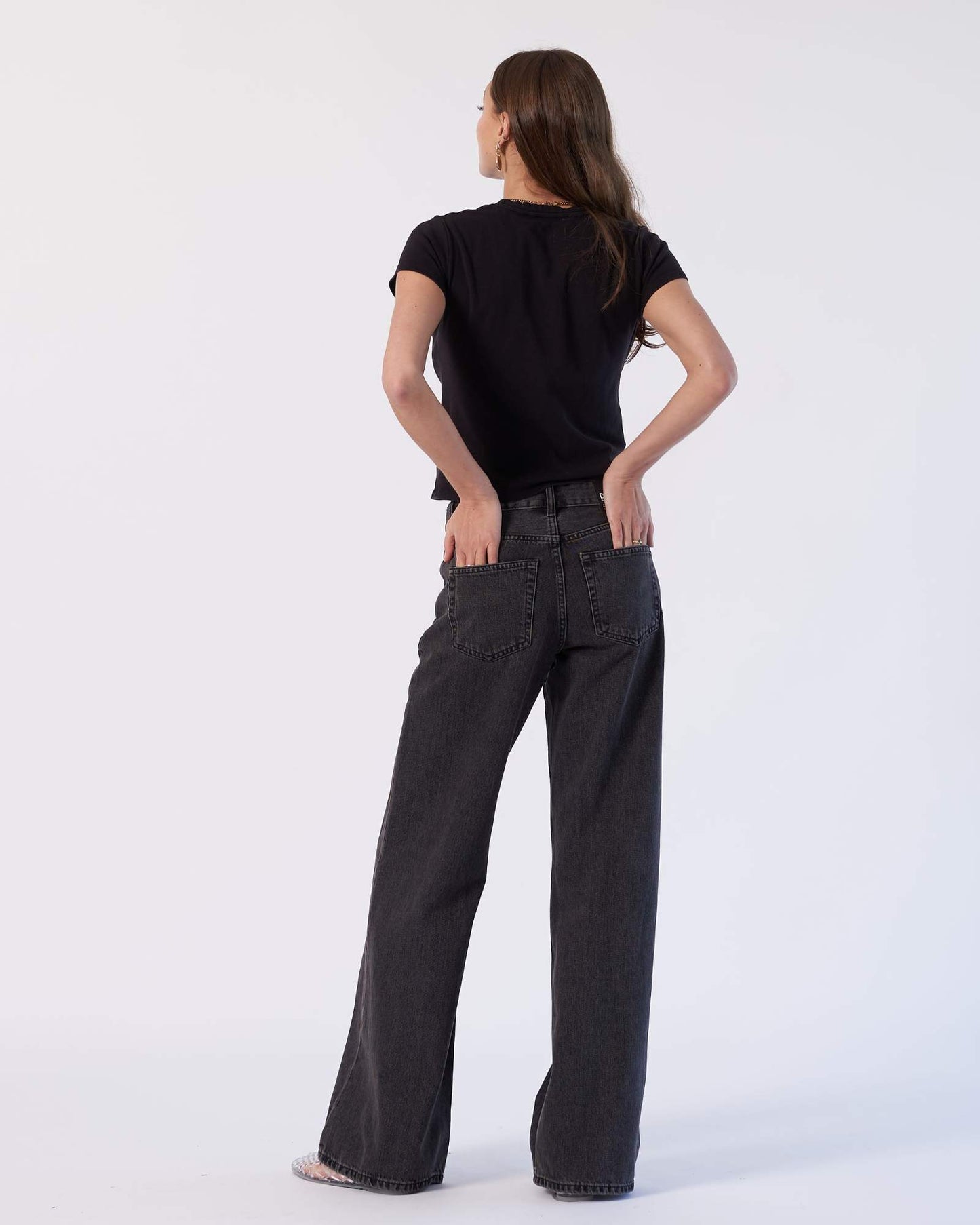 Rhue Low Wide Jeans TALL - Retro Black