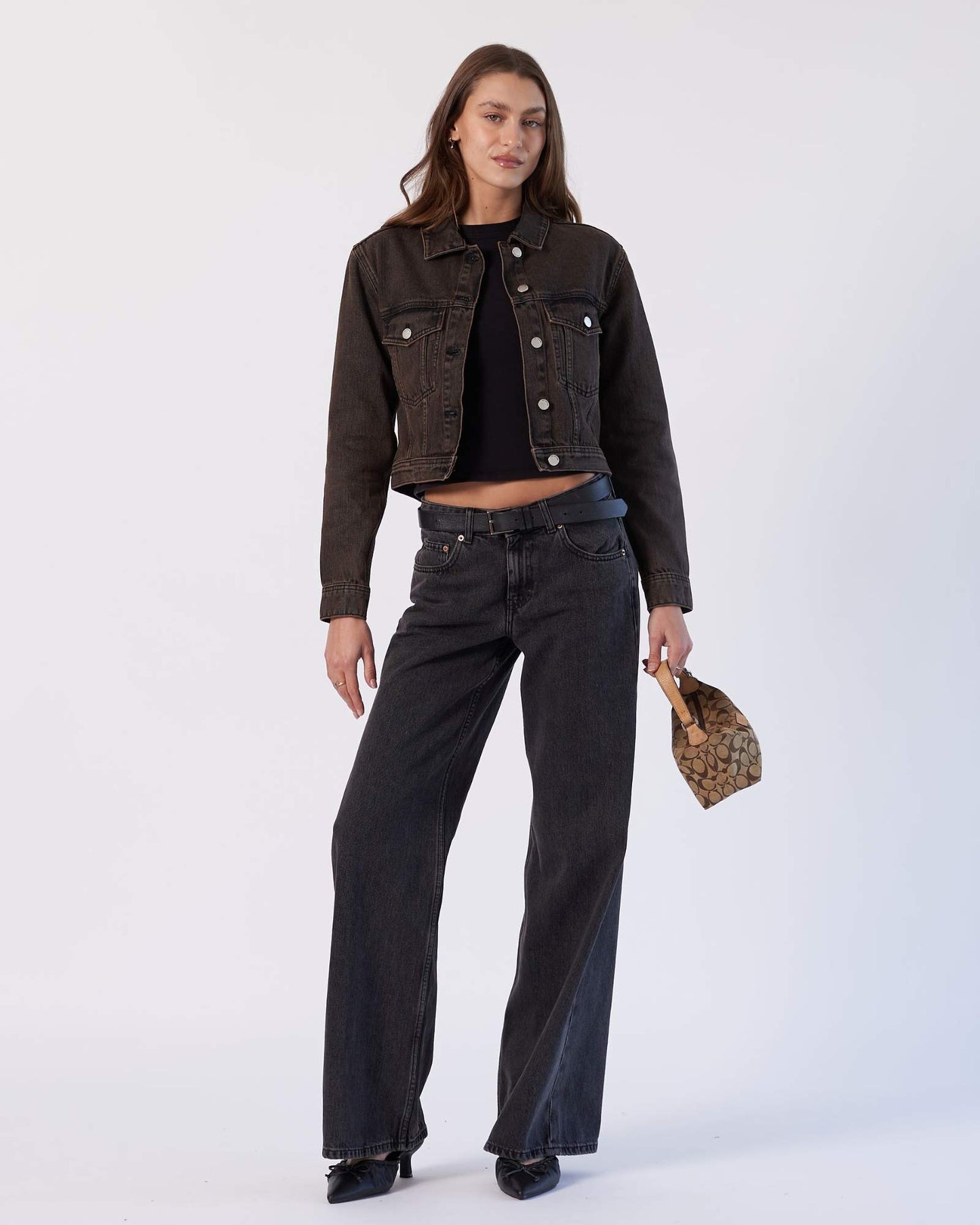 Rhue Low Wide Jeans TALL - Retro Black
