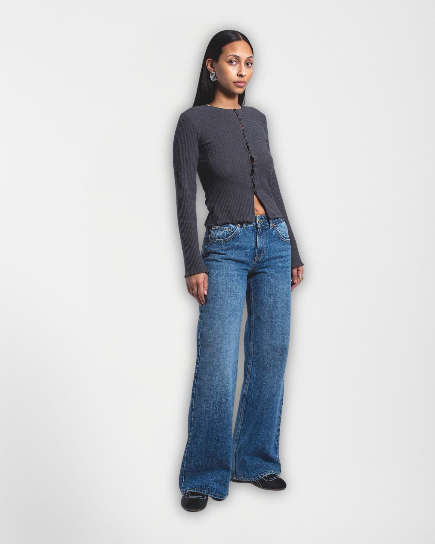 Rhue Low Wide Jeans TALL - Stream Mid Used