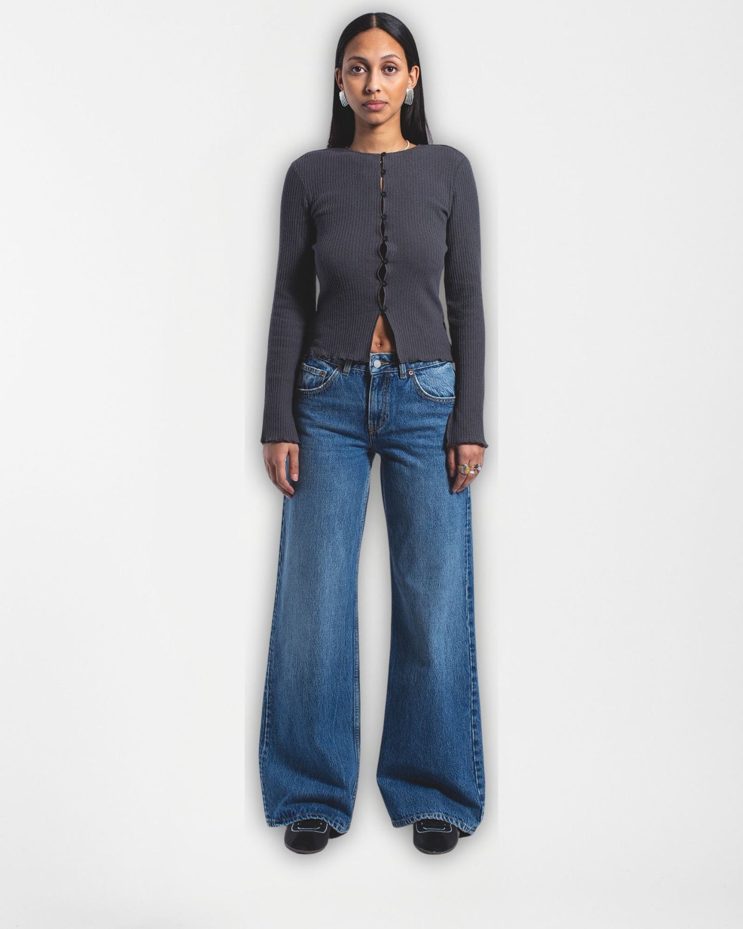 Rhue Low Wide Jeans TALL - Stream Mid Used