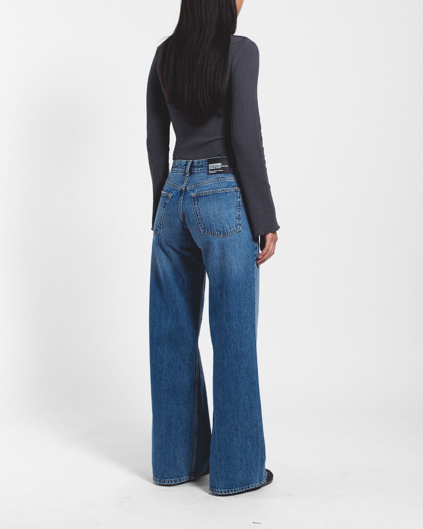 Rhue Low Wide Jeans - Stream Mid Used