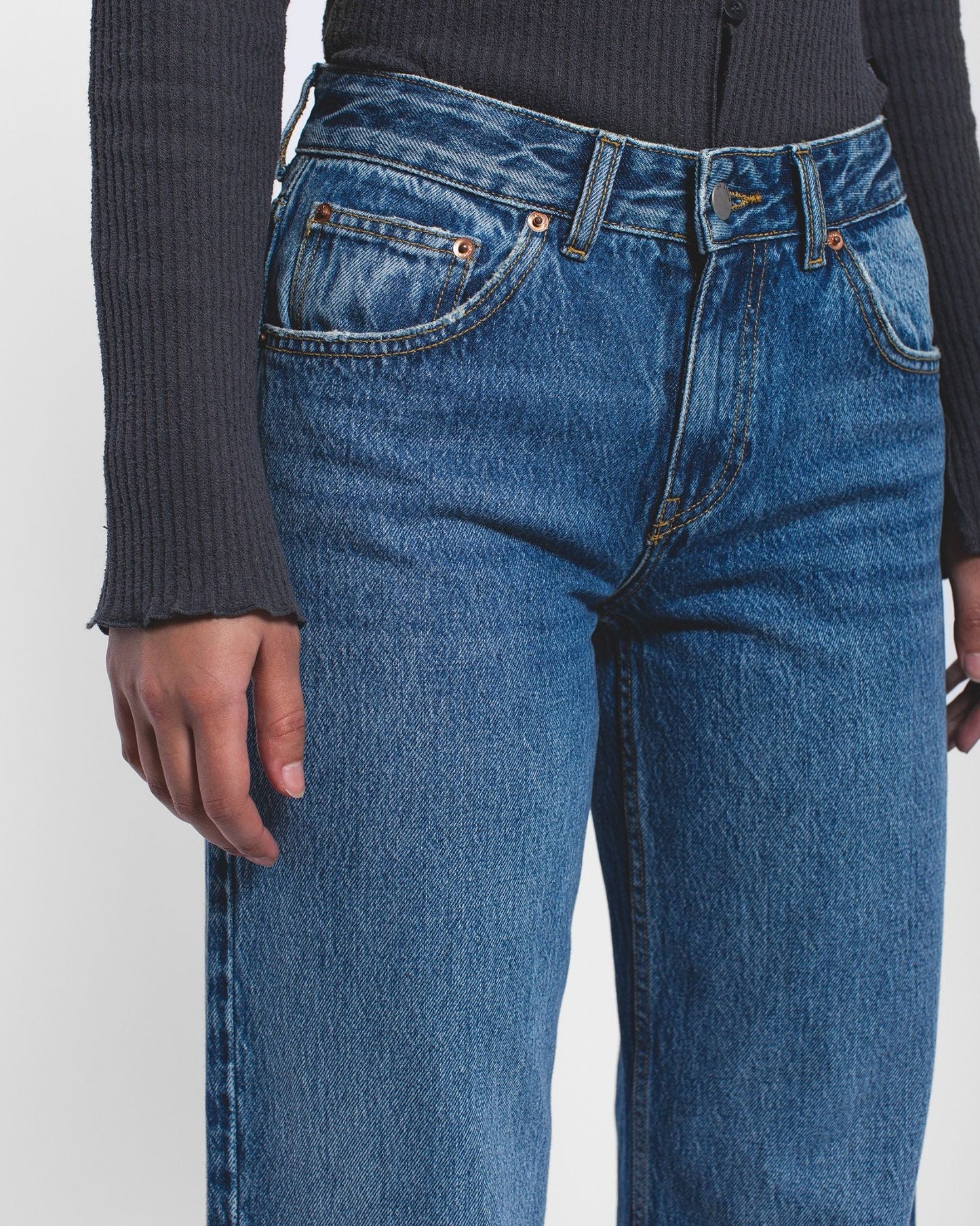 Rhue Low Wide Jeans TALL - Stream Mid Used