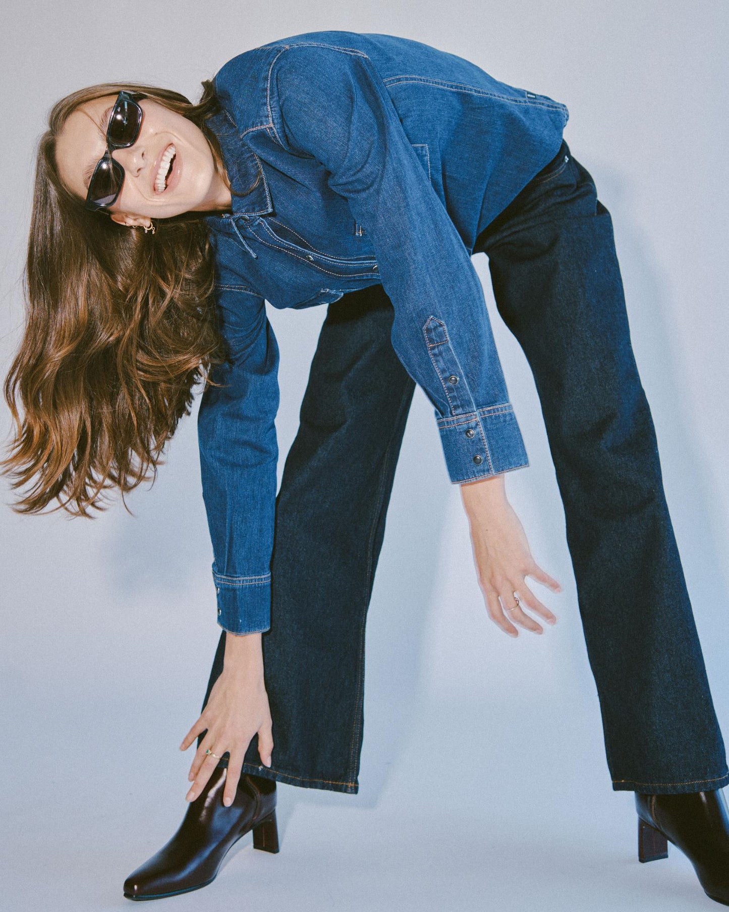 Sukie Denim Shirt - Dark Retro