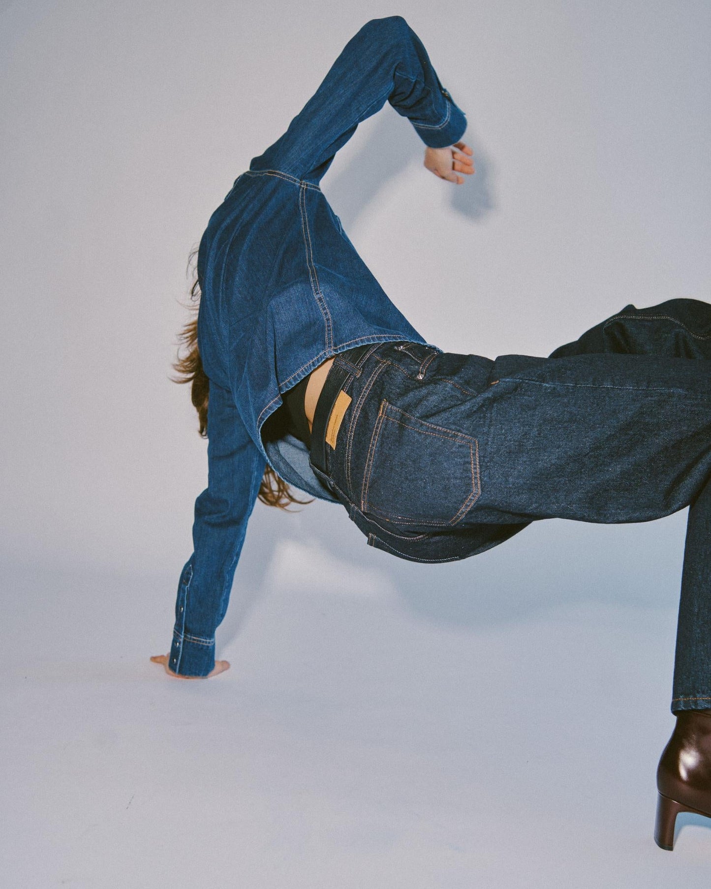 Rhue Low Wide Jeans - Stream Rinse