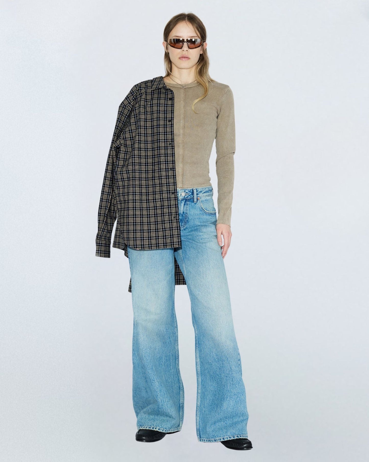 Rhue Low Wide Jeans TALL - Drift Sky Used
