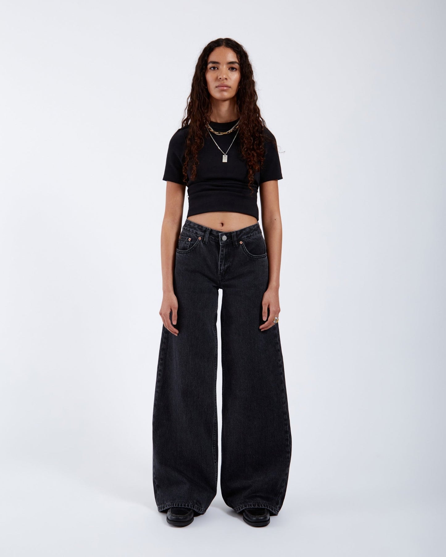 Rhue Low Wide Jeans TALL - Retro Black