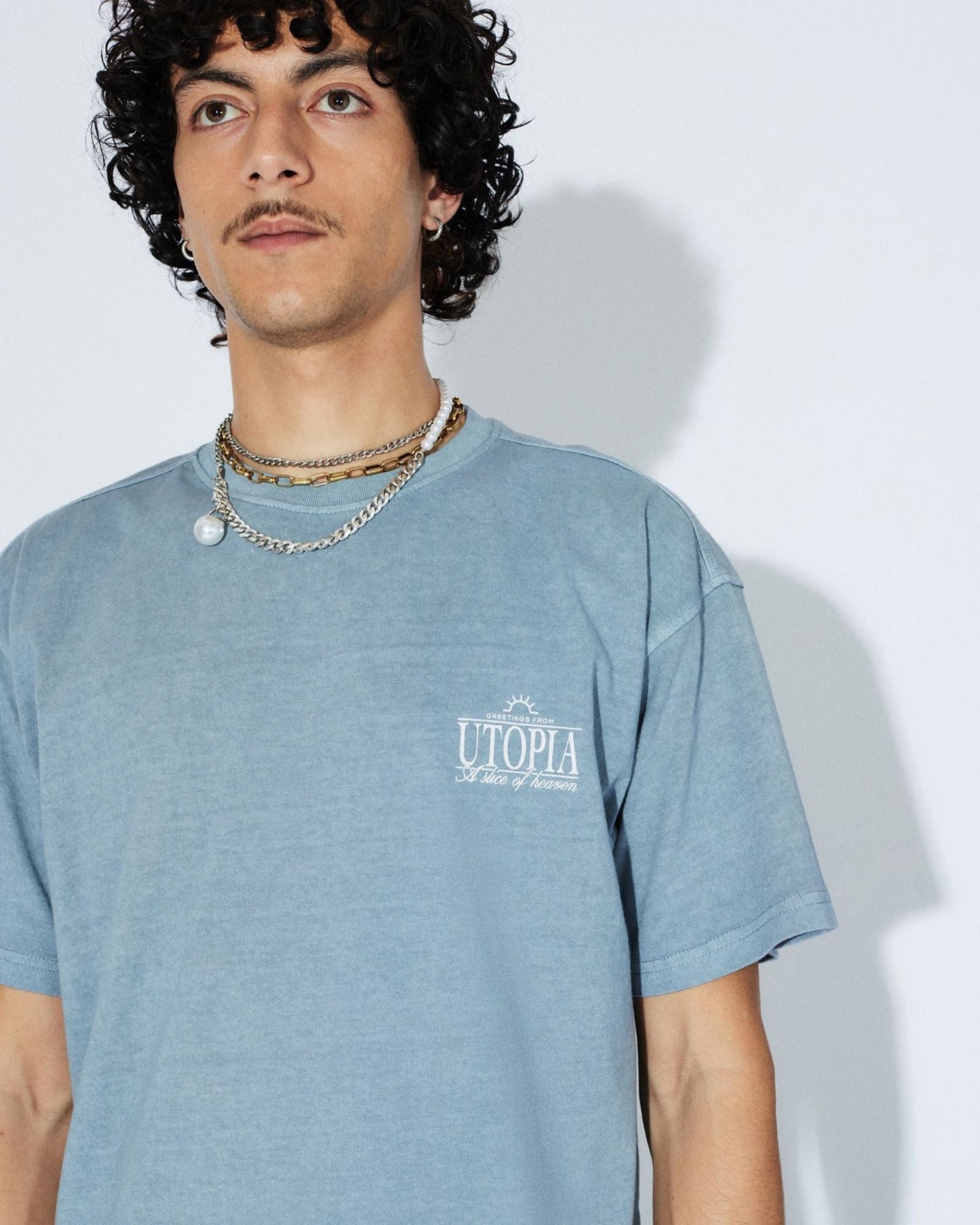 Trooper Tee - Washed Blue Utopia