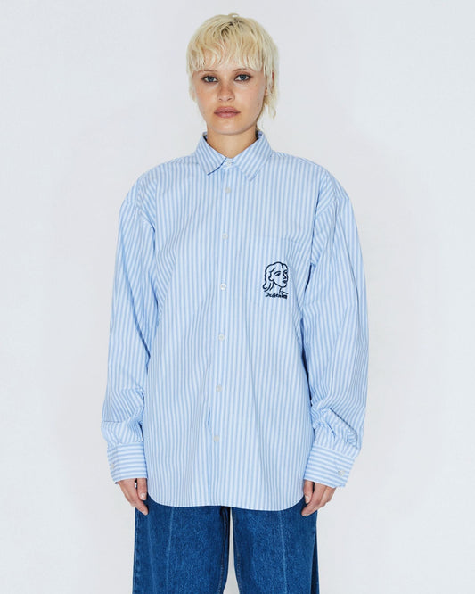 Wes Shirt - Lt Blue Stripe Draw